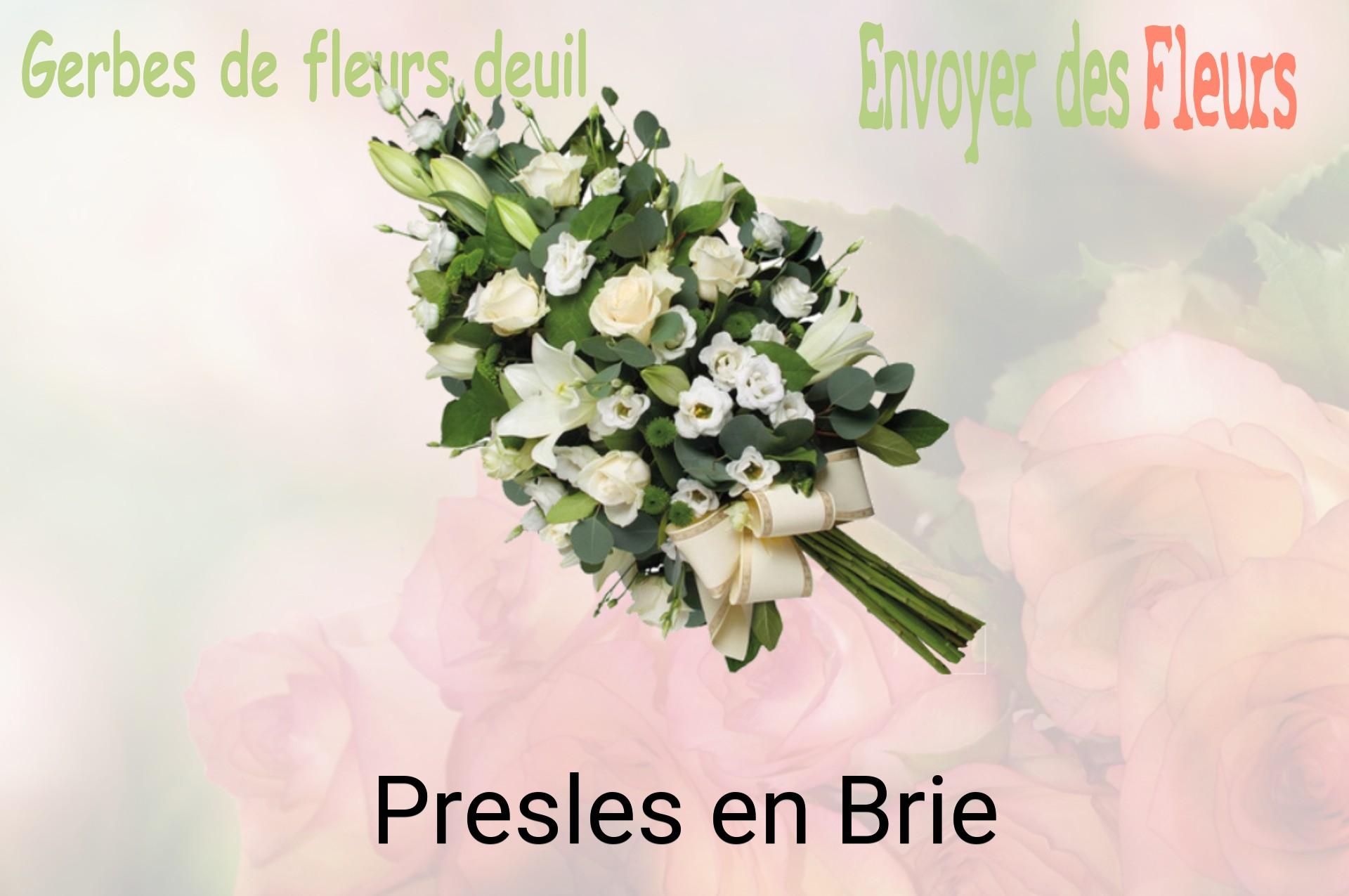 Gerbe de fleurs de deuil livrée à Presles-en-Brie